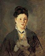 Edouard Manet Full face Portrait of Manets Wife Spain oil painting artist